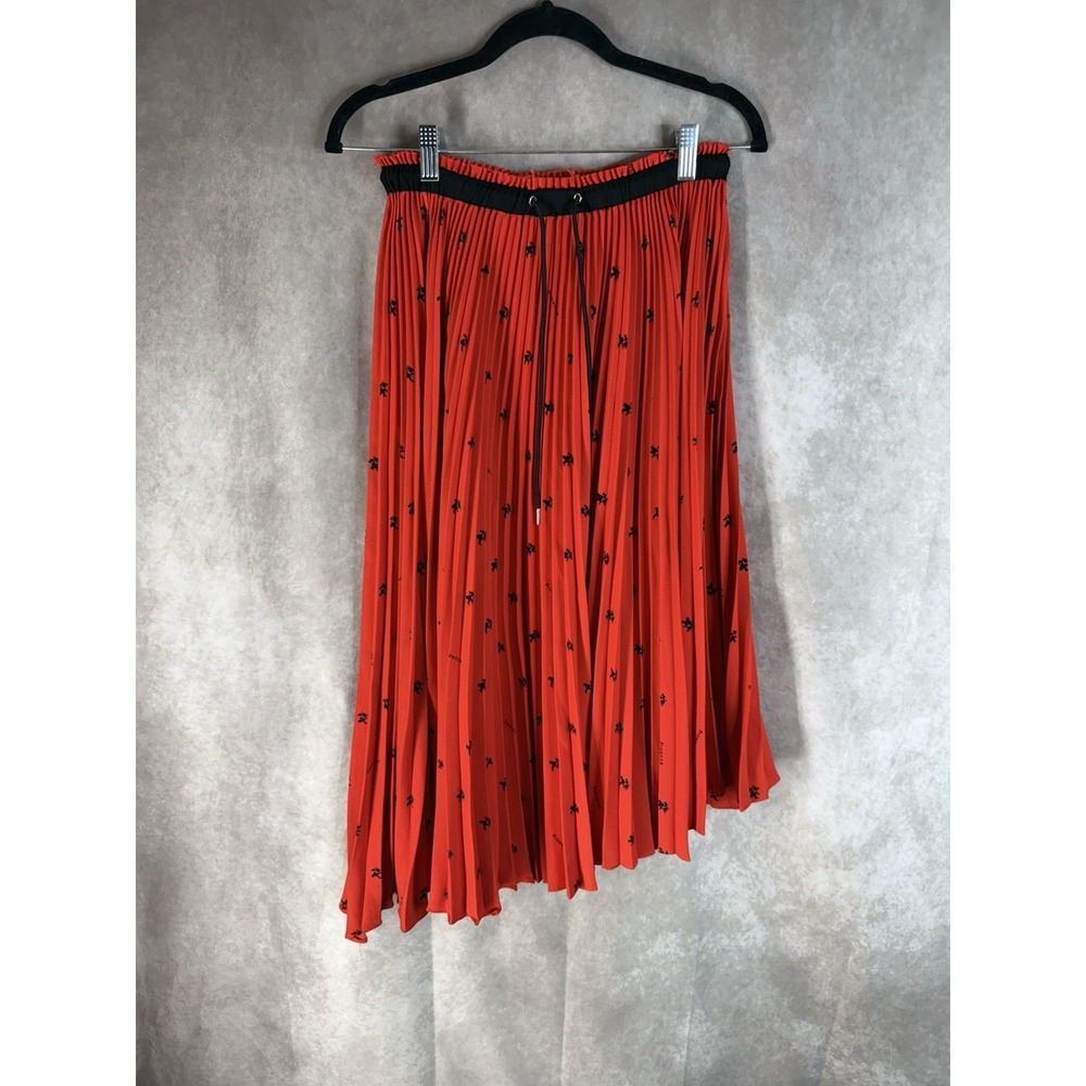 PROENZA SCHOULER Pswl Grateful Dead Bear Pleated Skirt In Red Size XS